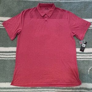 Black Clover 🍀 Live Lucky XXL Tall Men's Heather Red Polo Shirt